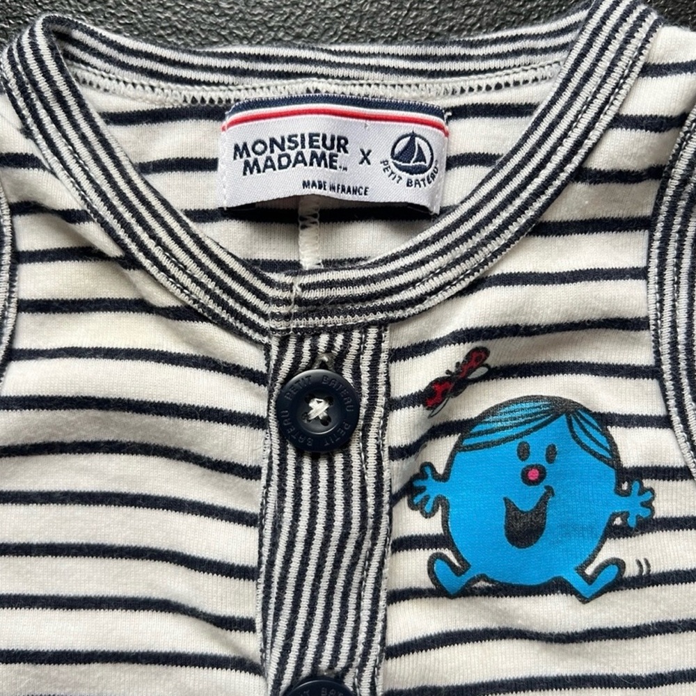 Monsieur Madame x Petit Bateau Striped Baby Romper Playsuit Nautical - Picture 5 of 10